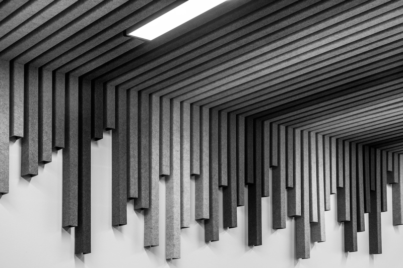 Hunter Douglas — Metal, wood and textile ceiling