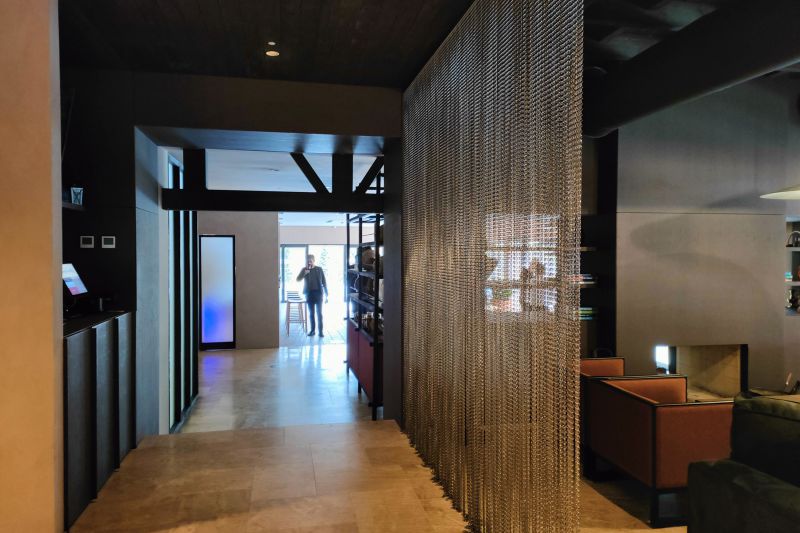 Hotel "New Sairme" — Decorative Partition of Aluminum Chain