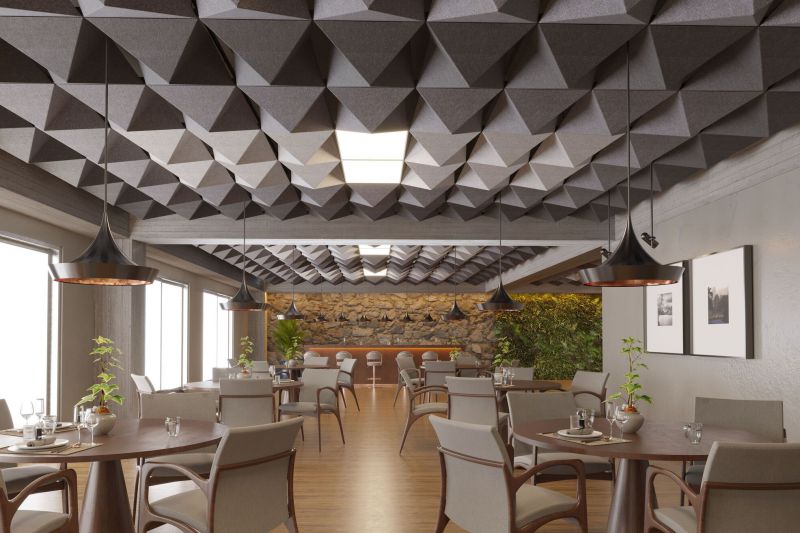Hunter Douglas — Metal, wood and textile ceiling